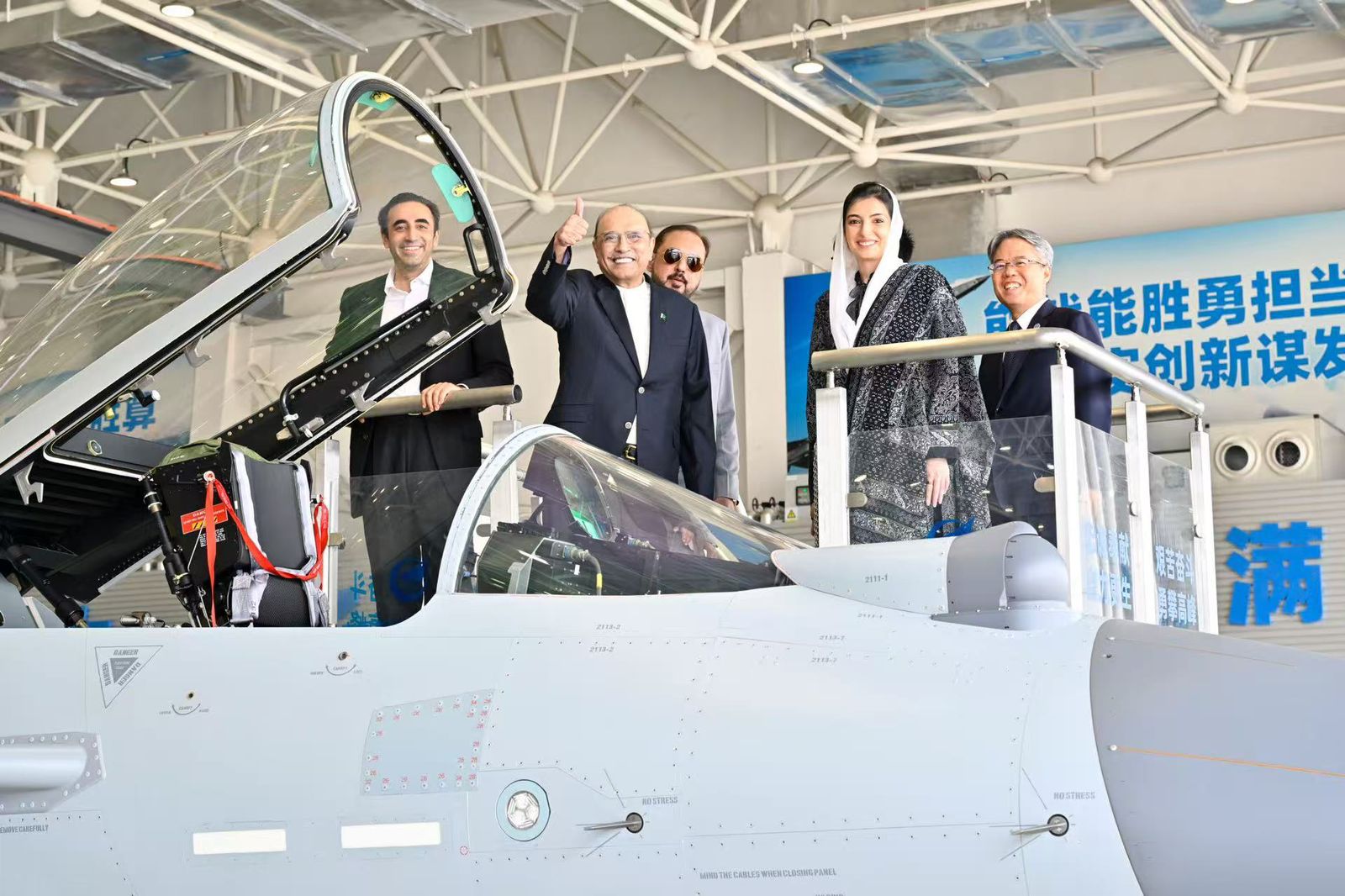 Pakistan president ‘first’ foreign leader to visit China’s top aircraft facility